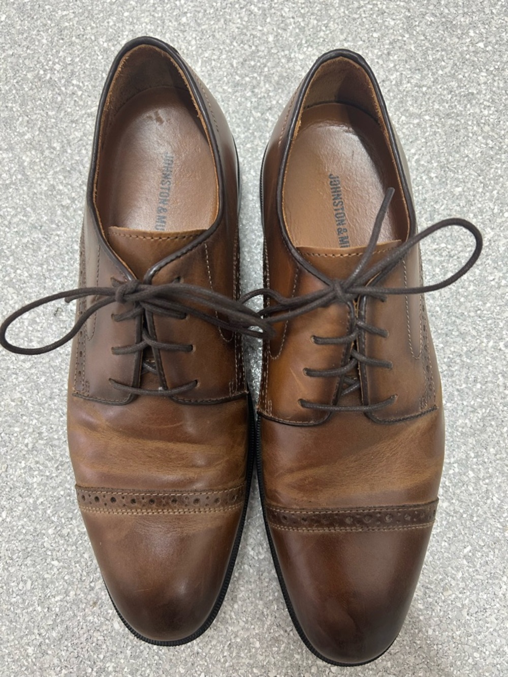 Johnston & Murphy Men's Ronan Plain Toe Dress Shoes Size 10.5M